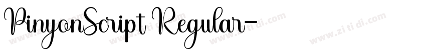 PinyonScript Regular字体转换
